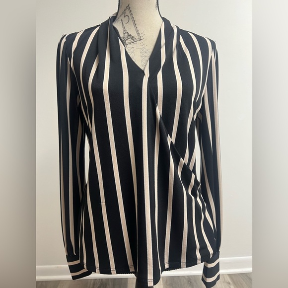 Adrianna Papell Tops - Wrap Front Striped Blouse!